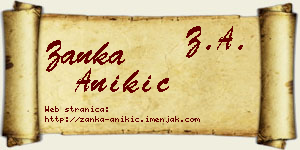 Žanka Anikić vizit kartica